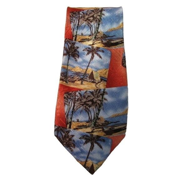 Tommy Bahama Men's Neck Tie Silk Hand Made - Picture 1 of 4